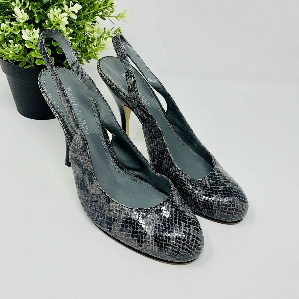 🌳 Enzo Angiolini Easerious Slingback Heels Snake